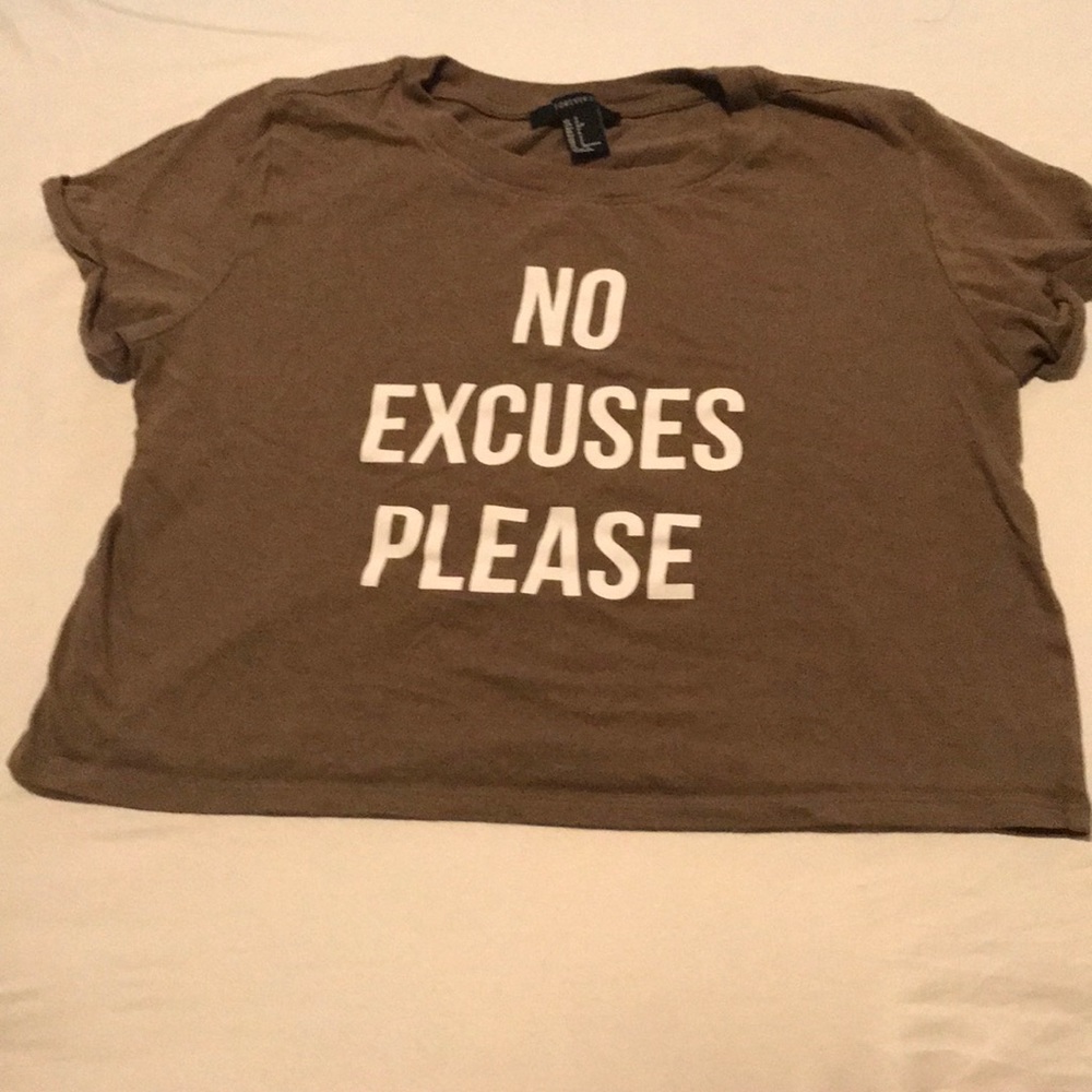 Army brown Crop top tee